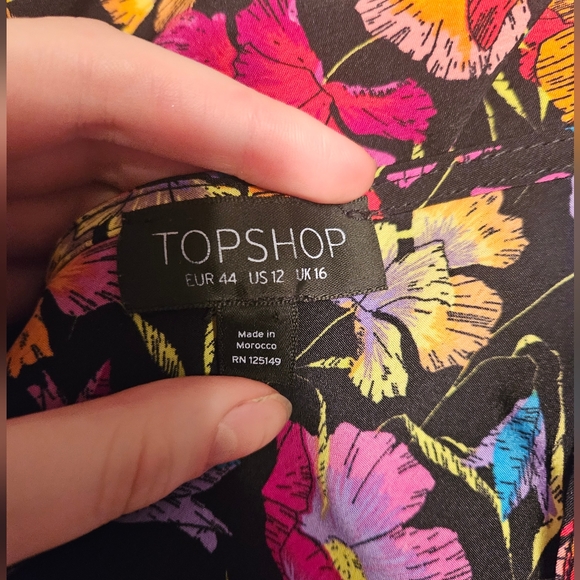 Topshop Floral Vibrant Jumpsuit, US 12, UK 16, Comfy, Works For Casual & Formal - Picture 5 of 5